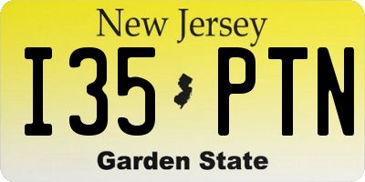 NJ license plate I35PTN