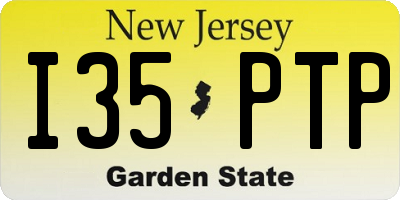 NJ license plate I35PTP