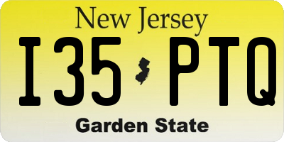 NJ license plate I35PTQ