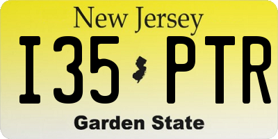 NJ license plate I35PTR