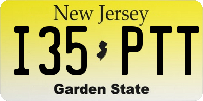 NJ license plate I35PTT