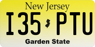 NJ license plate I35PTU
