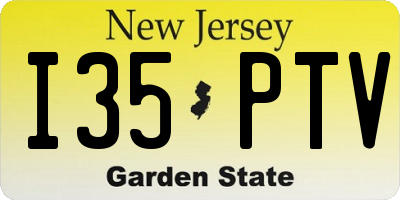 NJ license plate I35PTV