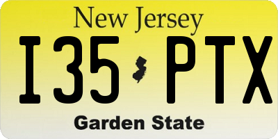 NJ license plate I35PTX