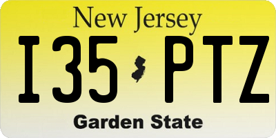 NJ license plate I35PTZ