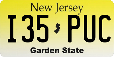 NJ license plate I35PUC