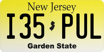 NJ license plate I35PUL