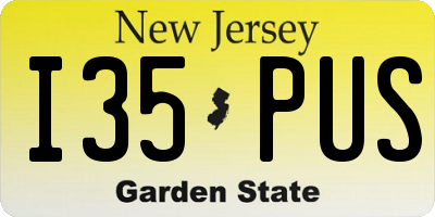 NJ license plate I35PUS
