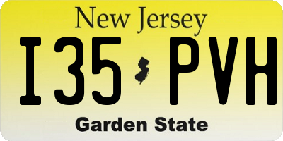 NJ license plate I35PVH