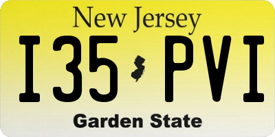NJ license plate I35PVI