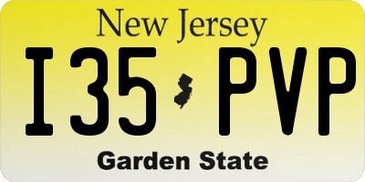 NJ license plate I35PVP