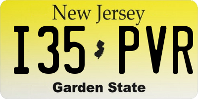 NJ license plate I35PVR