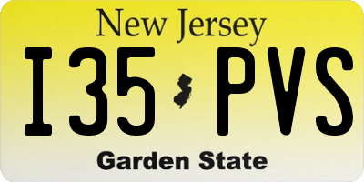 NJ license plate I35PVS