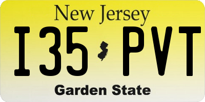 NJ license plate I35PVT