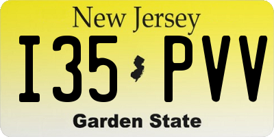 NJ license plate I35PVV