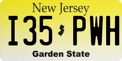 NJ license plate I35PWH