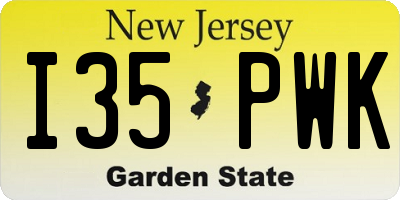 NJ license plate I35PWK