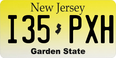 NJ license plate I35PXH