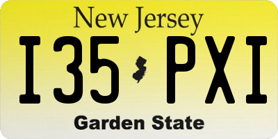 NJ license plate I35PXI