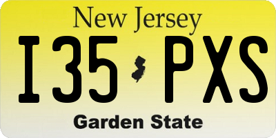 NJ license plate I35PXS