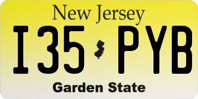 NJ license plate I35PYB