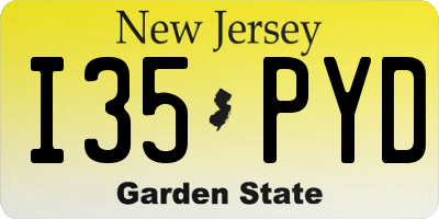 NJ license plate I35PYD