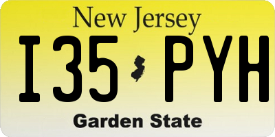 NJ license plate I35PYH