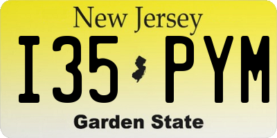 NJ license plate I35PYM