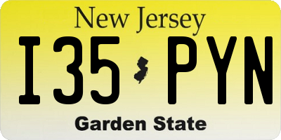 NJ license plate I35PYN