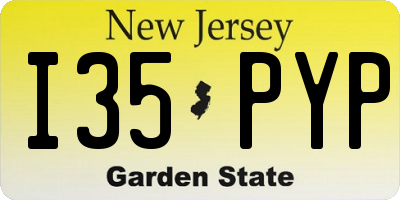 NJ license plate I35PYP