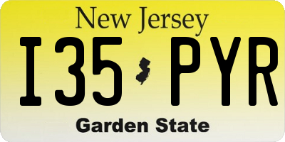 NJ license plate I35PYR