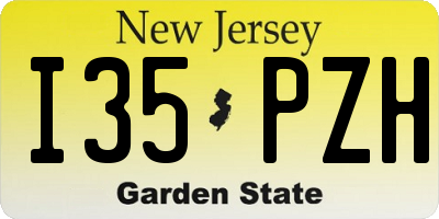 NJ license plate I35PZH