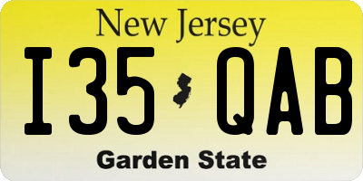 NJ license plate I35QAB