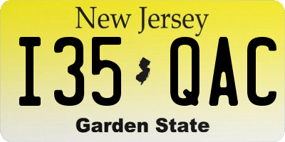NJ license plate I35QAC