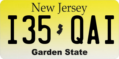 NJ license plate I35QAI