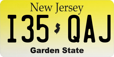 NJ license plate I35QAJ