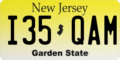 NJ license plate I35QAM