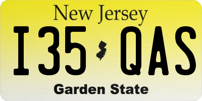NJ license plate I35QAS