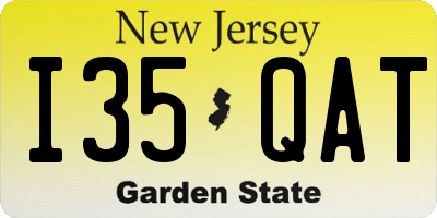 NJ license plate I35QAT