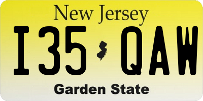 NJ license plate I35QAW