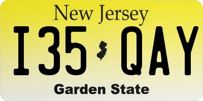 NJ license plate I35QAY