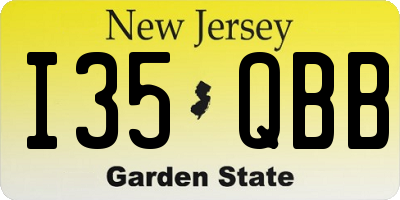 NJ license plate I35QBB