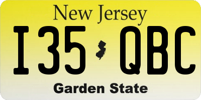 NJ license plate I35QBC