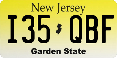 NJ license plate I35QBF