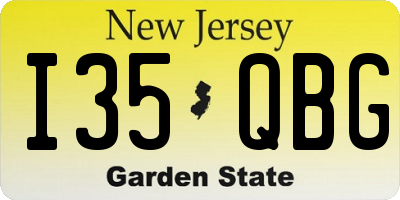 NJ license plate I35QBG