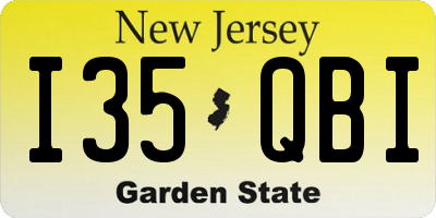 NJ license plate I35QBI