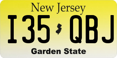 NJ license plate I35QBJ