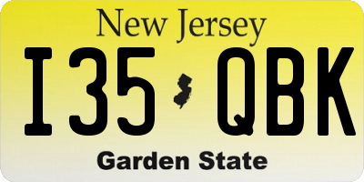 NJ license plate I35QBK