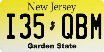 NJ license plate I35QBM