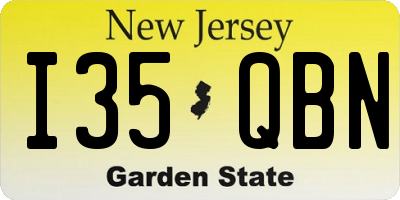NJ license plate I35QBN